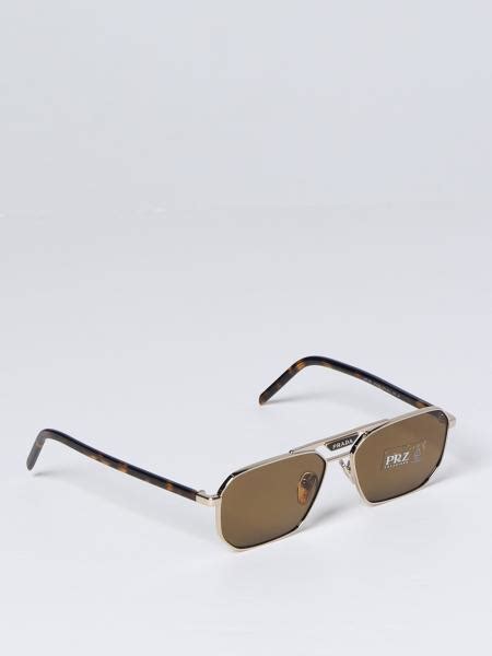 gold prada sunglasses men|Prada sunglasses gold frame.